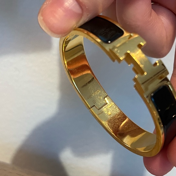Hermes bracelet black & gold - Picture 6 of 16